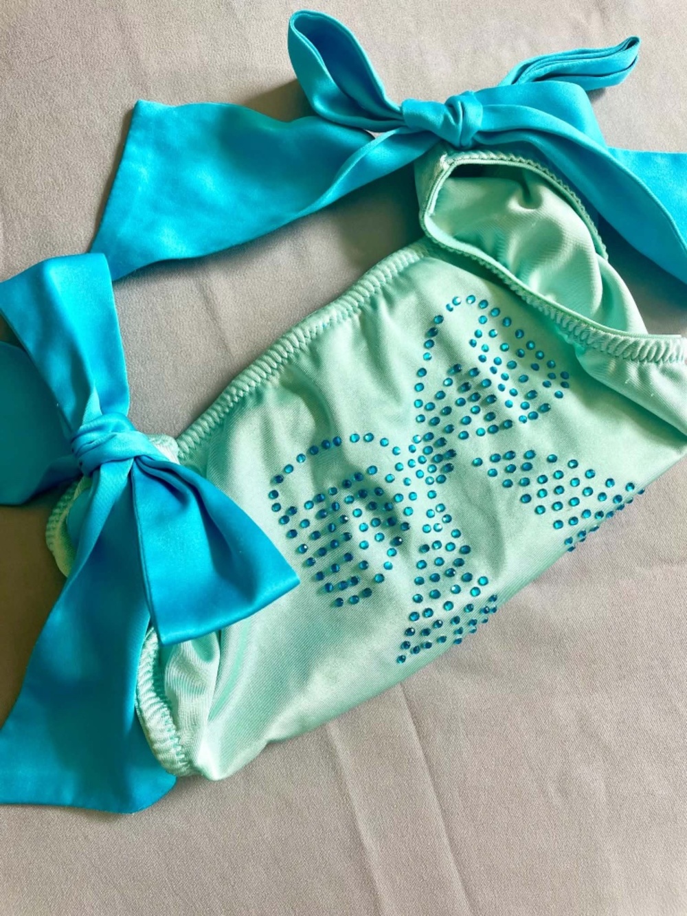 Victoria's Secret Vintage Y2K 2004 Hipster Satin Bow Rhinestone Panties M